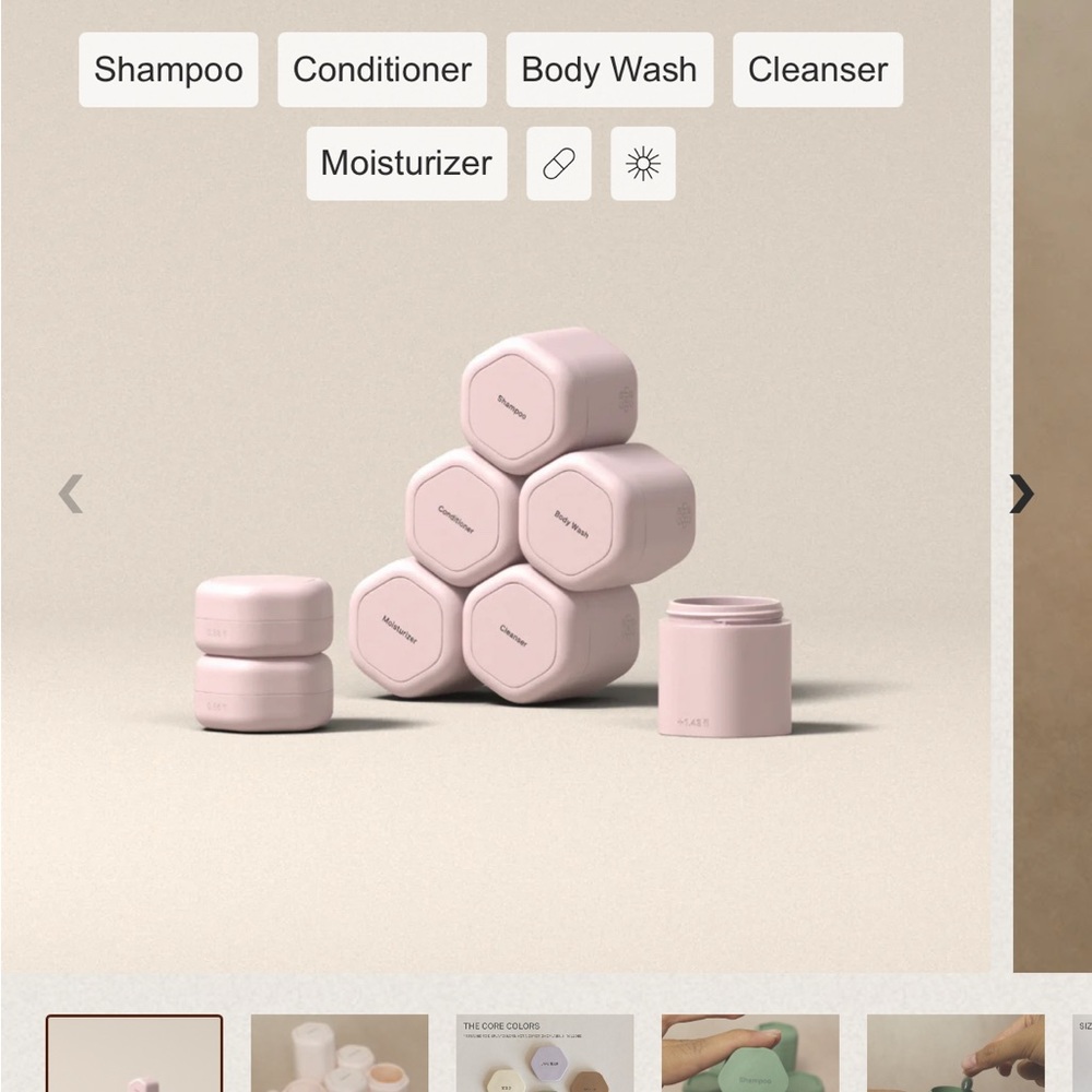 Cadence Pink Travel Containers Set